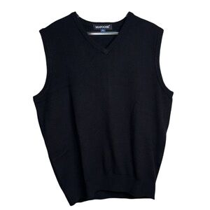 Men's V-Neck Black Sweater Vest